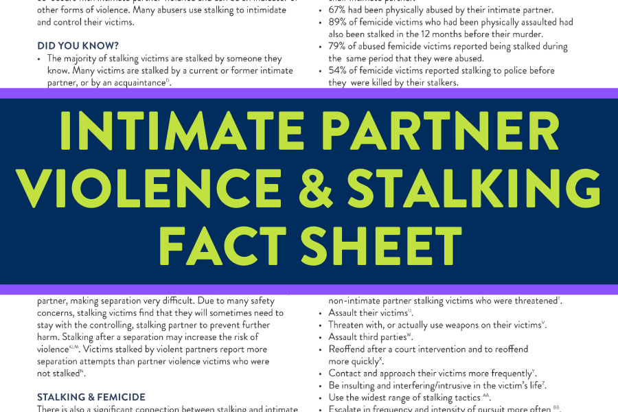 General Stalking Fact Sheet